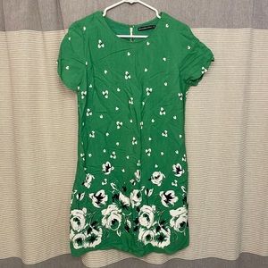 Abercrombie and Fitch green floral dress small